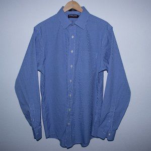 Kirkland Men's Dress Shirt Blue L 16 1/2 - 36